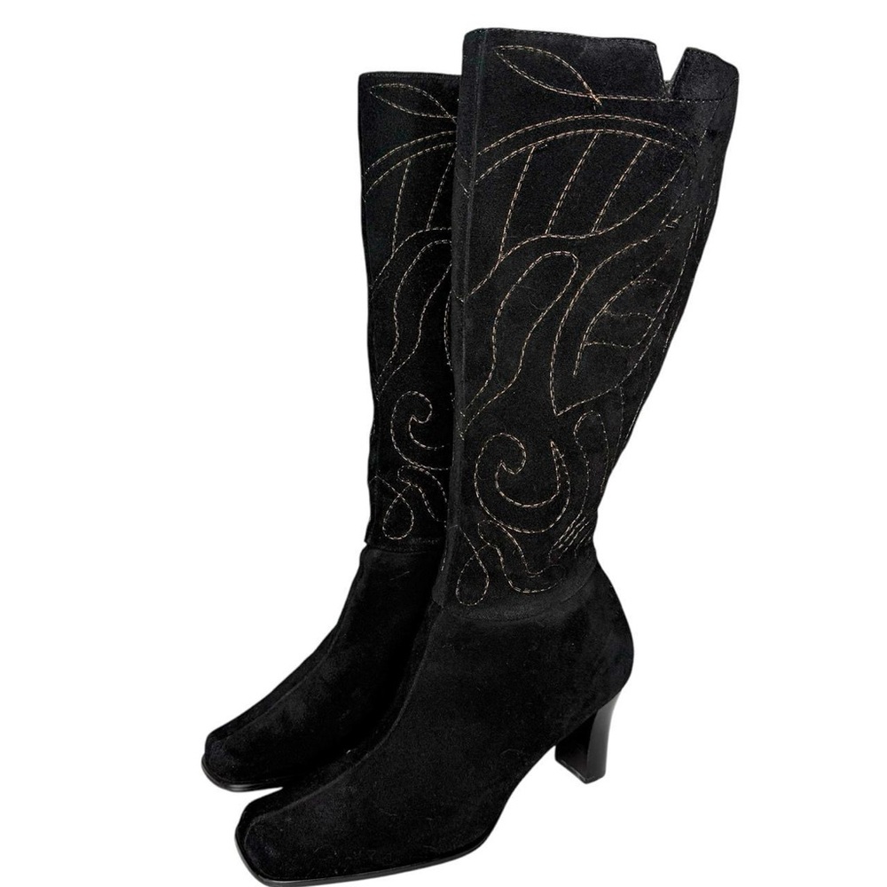 Black suede western Chico boots brand new